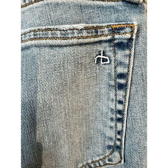 Rag & Bone Women’s Low-Rise Slim Boyfriend Thunderbird Denim Jeans Blue - Picture 10 of 11